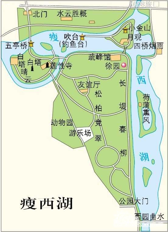瘦西湖导游图