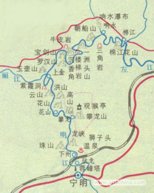 花山风景名胜区导游图