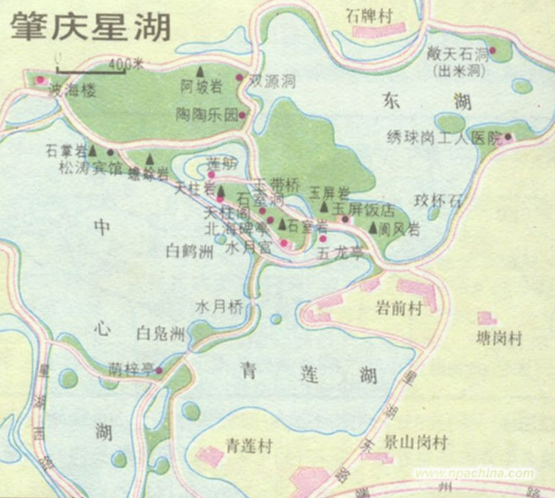 肇庆星湖导游图