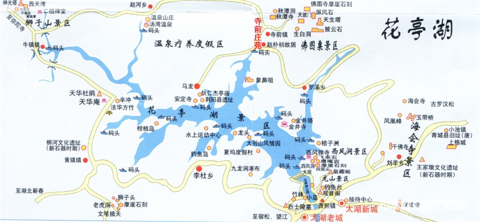 花亭湖导游图