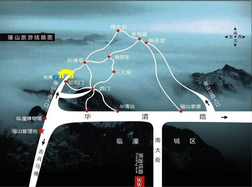 骊山旅游交通图