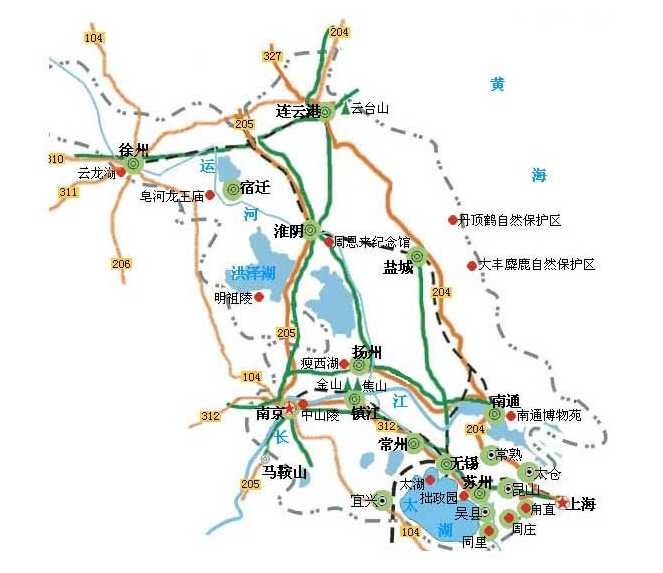 江苏旅游图