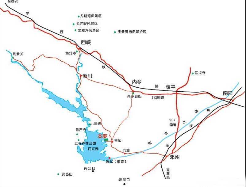 丹江水库旅游地图