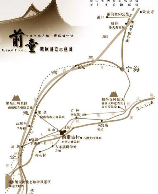 前童古镇导游地图