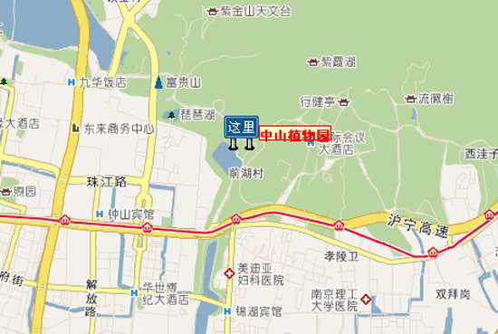 南京中山植物园位置图