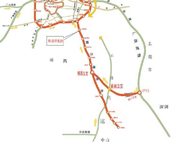 岭南印象园交通图