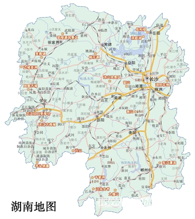 湖南旅游地图