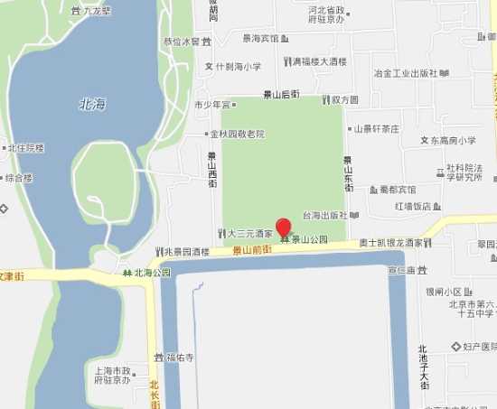 北京景山公园地图