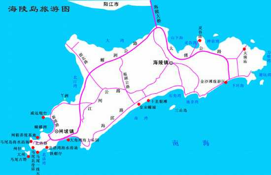 阳江海陵岛地图