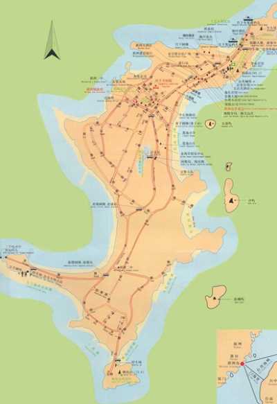 福建湄洲岛导游图
