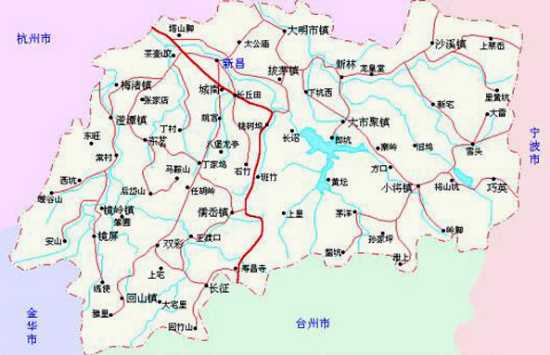 新昌县地图