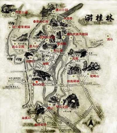 桂林山水导游图