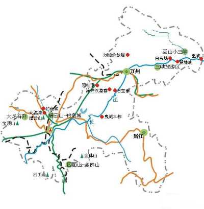 重庆地区旅游图