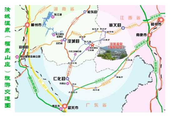 汝城热水镇福泉山庄地图