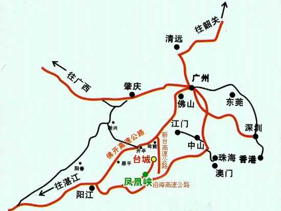 凤凰峡交通图