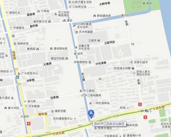 平江路历史文化街区位置图