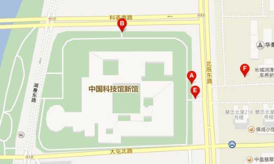 中国科技馆（新馆） 位置图