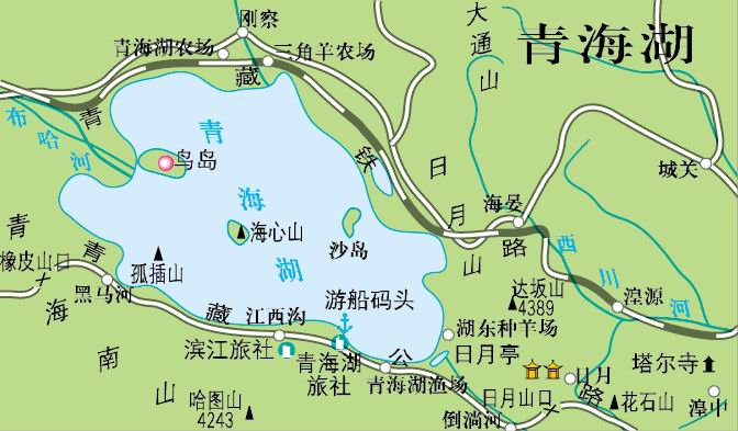 青海湖导游图