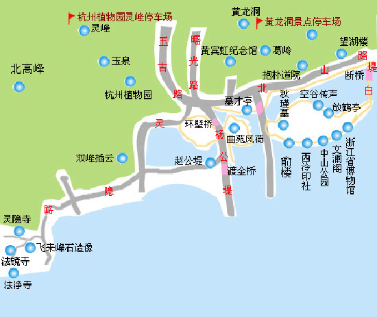 杭州西湖地图