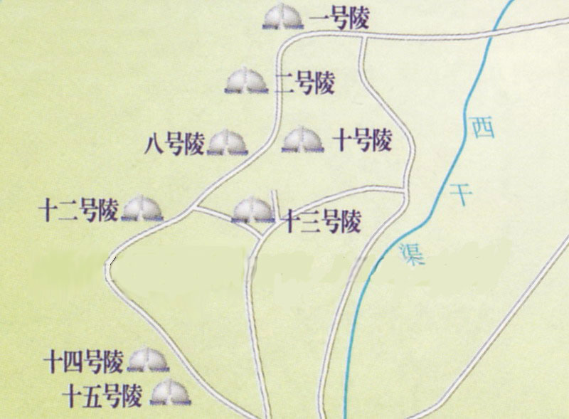 西夏王陵导游图