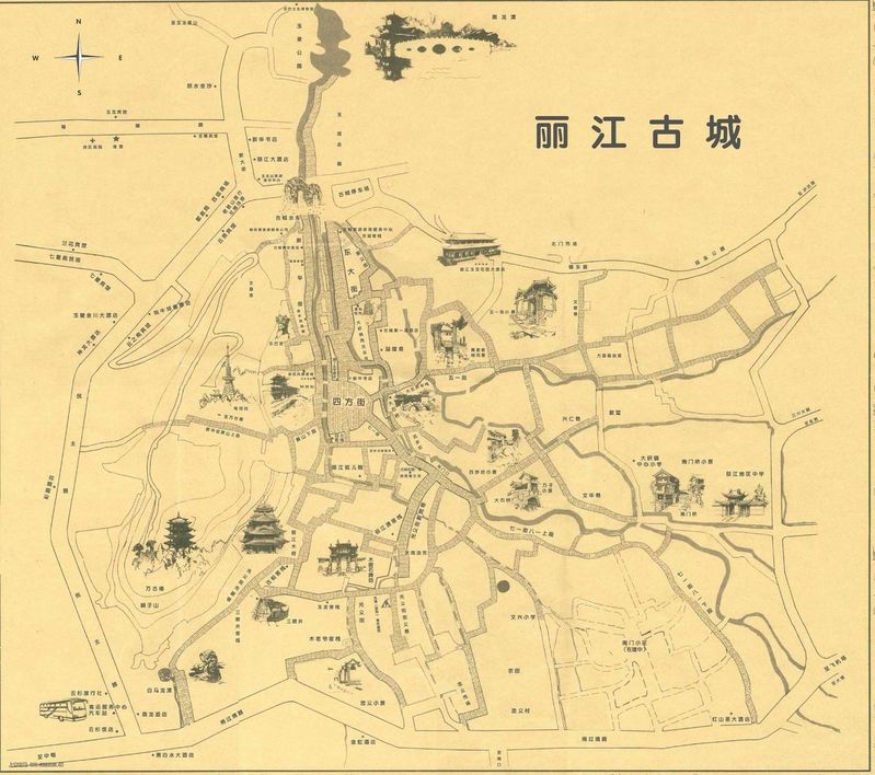 丽江古城交通图