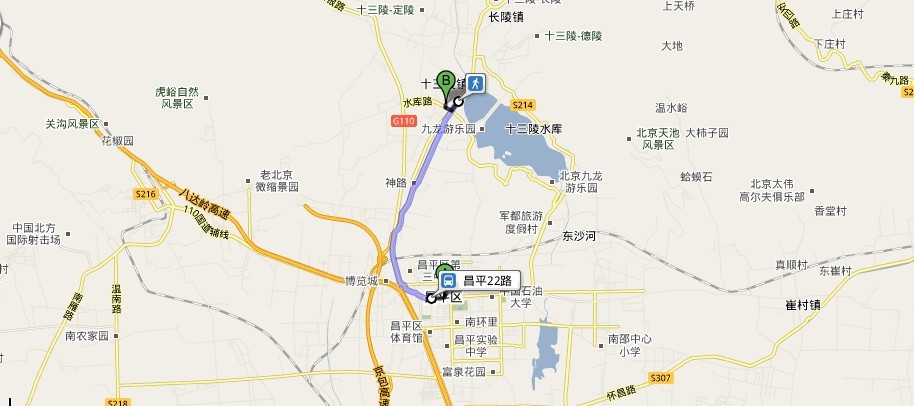 十三陵水库导游图_十三陵水库地图_十三陵水库路线图